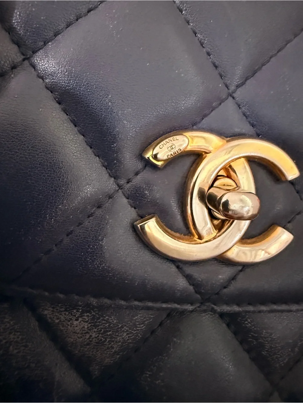 Navy Blue CHANEL Misia Camera Flap Lambskin Leather Quilted Shoulder Bag - Picture 2 of 14